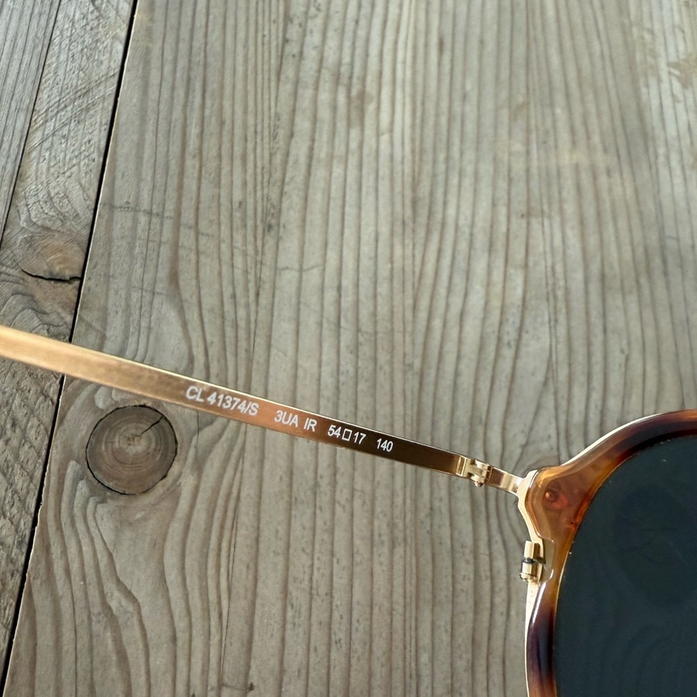 CELINE Classic dark lens Aviator tortishell Sunglasses - Picture 6 of 12